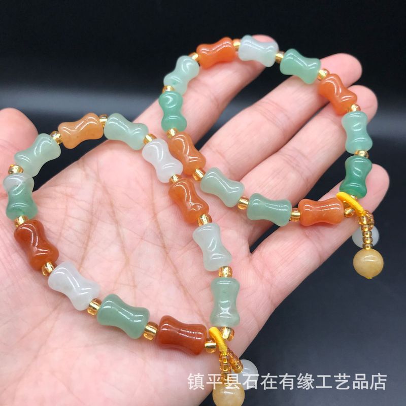 The Jewelry & Watches - Natural Aventurine Bamboo , Golden Silk
