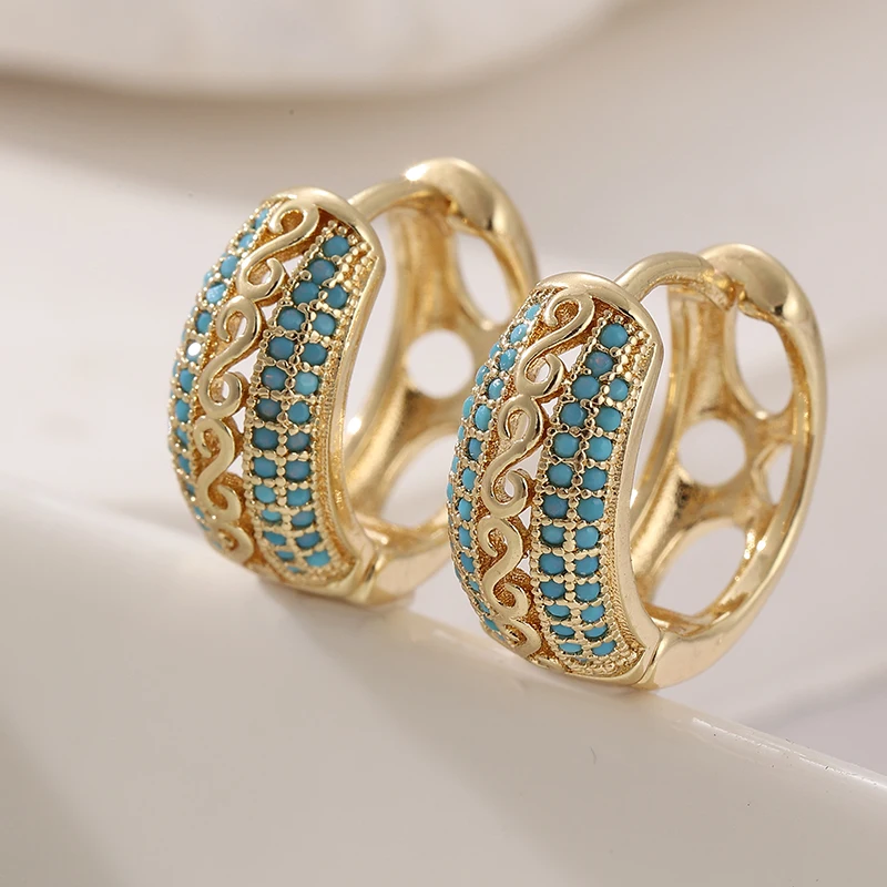 Turquoise Stone Ring - Fashion Green Synthetic Turquoise Earrings Suitable