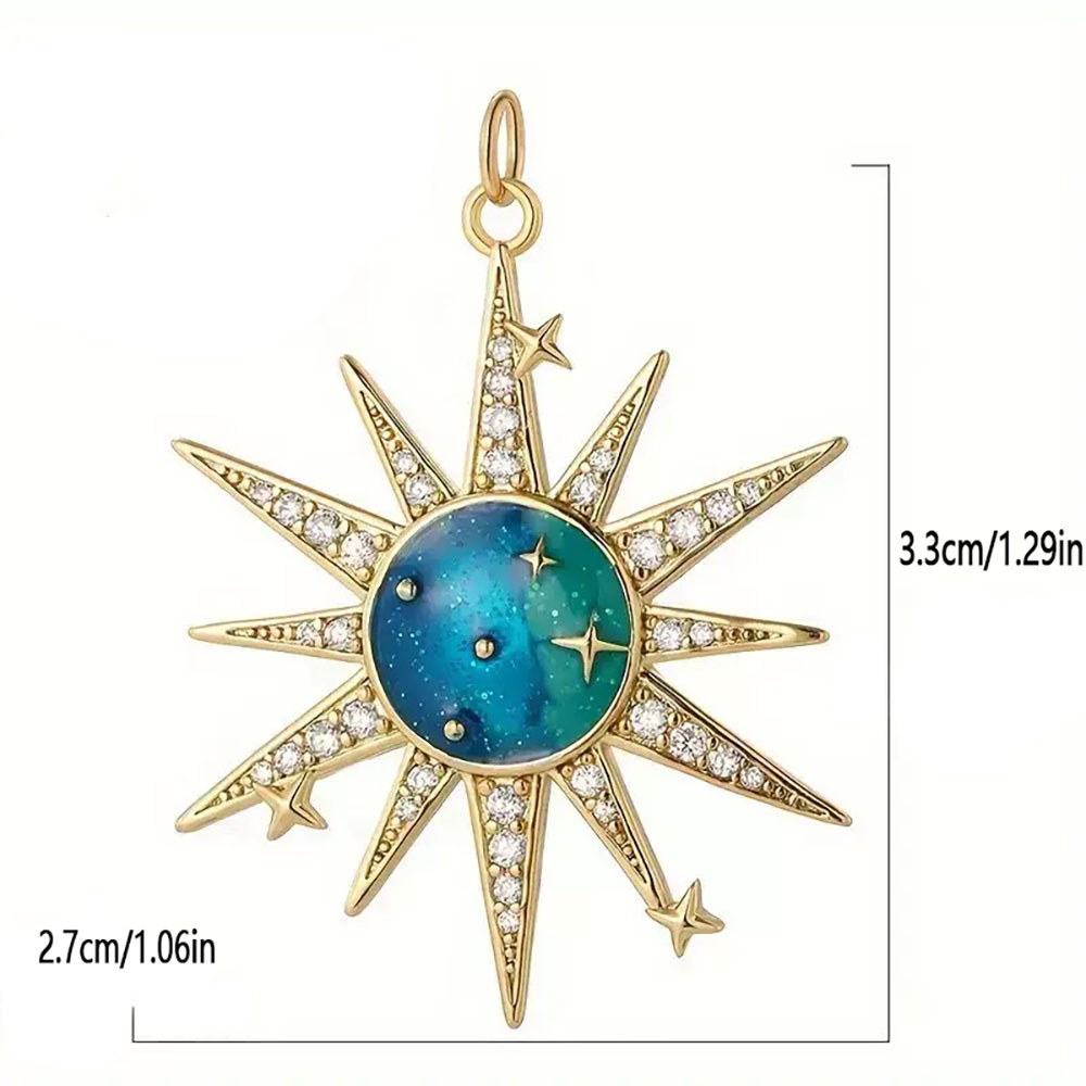 1PC Copper Zircon Plated heart - Moon Star Earrings 评论和价格