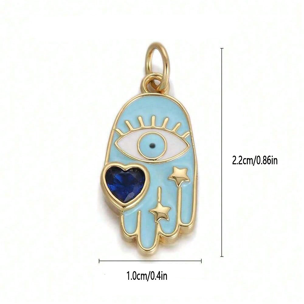 1PC Copper Zircon Plated heart - Moon Star Earrings 评论和价格