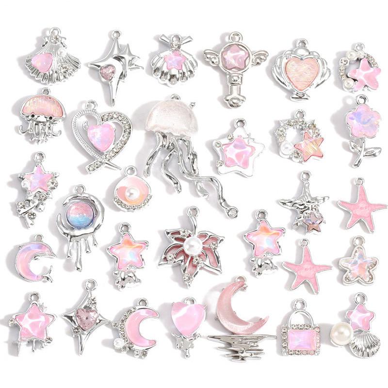 Alloy Star And Moon Pendant Pi - Moon Star Earrings 评论和价格