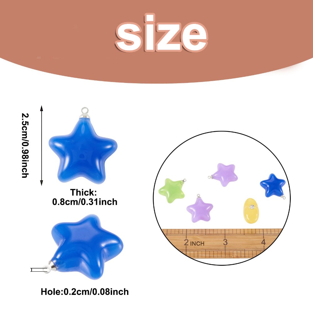 6/24/40pcs Mixed Color Luminou - Moon Star Earrings 评论和价格