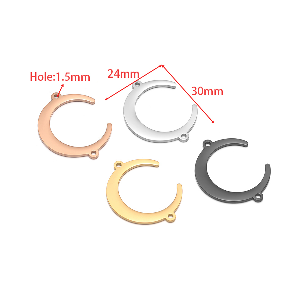 5pcs Stainless Steel Moon Pend - Moon Star Earrings 评论和价格
