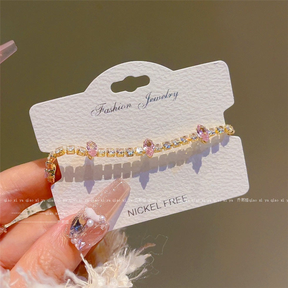 Pink Full Diamand Zircon Brace - Best Jewelry Watches For Women 评论和价格