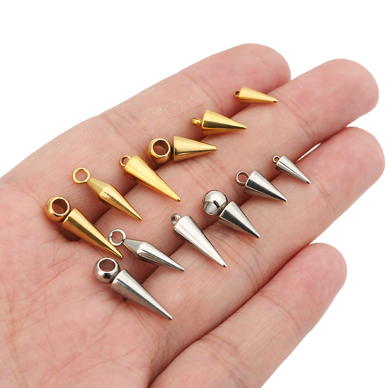 10pcs Stainless Steel Cone Cha - Moon Star Earrings 评论和价格