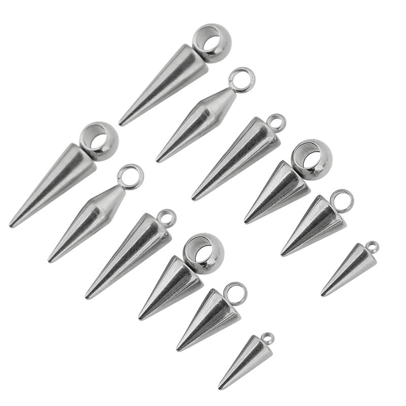 10pcs Stainless Steel Cone Cha - Moon Star Earrings 评论和价格