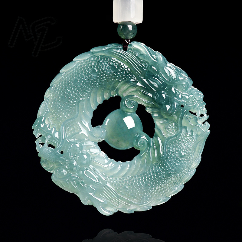 Natural Real Emerald Blue Wate - The Jewelry & Watches 评论和价格