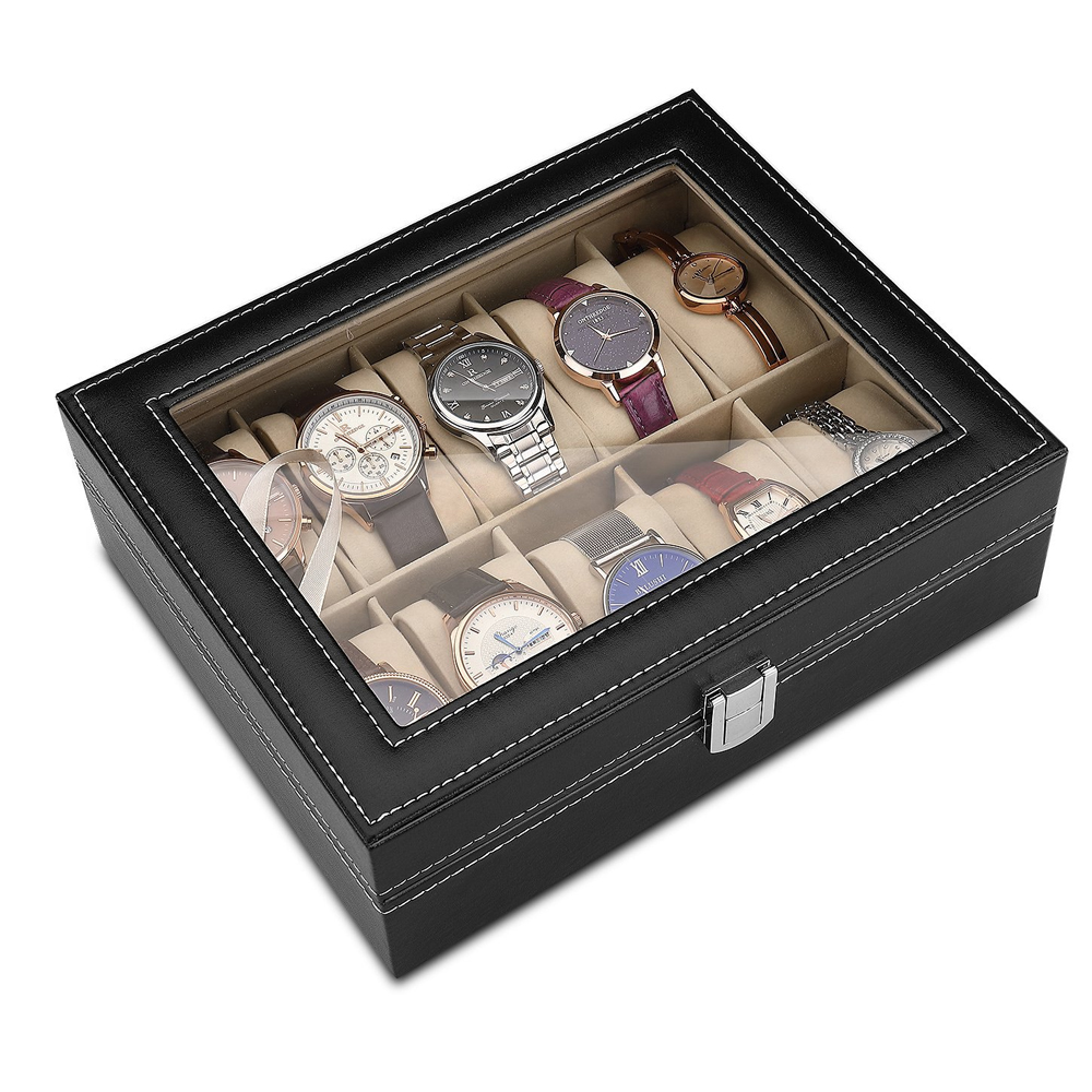 10-bit PU Leather Gray flannel - Best Jewelry Watches For Women 评论和价格