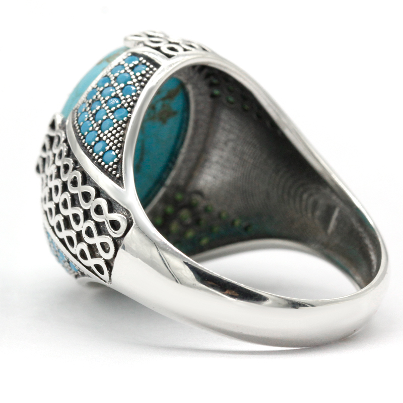 Natural Turquoise Stone Ring F - Turquoise Stone Ring 评论和价格