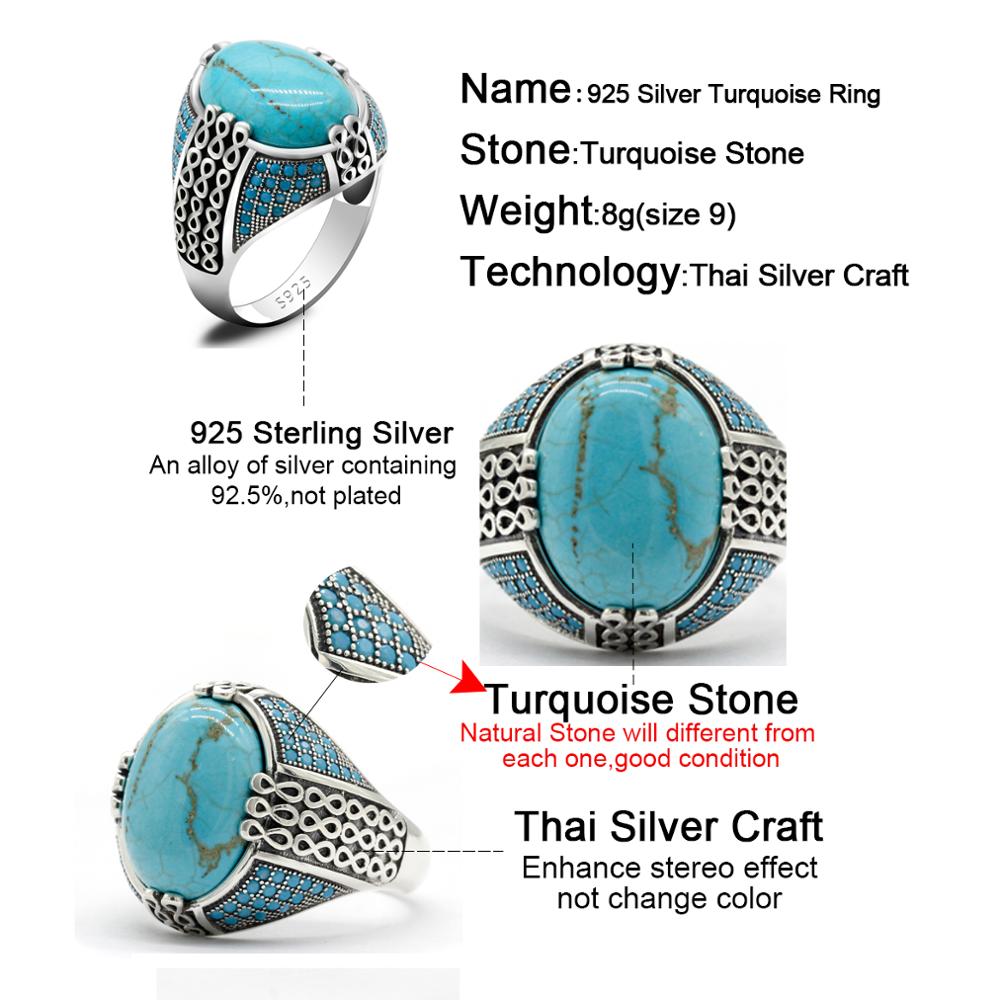 Natural Turquoise Stone Ring F - Turquoise Stone Ring 评论和价格