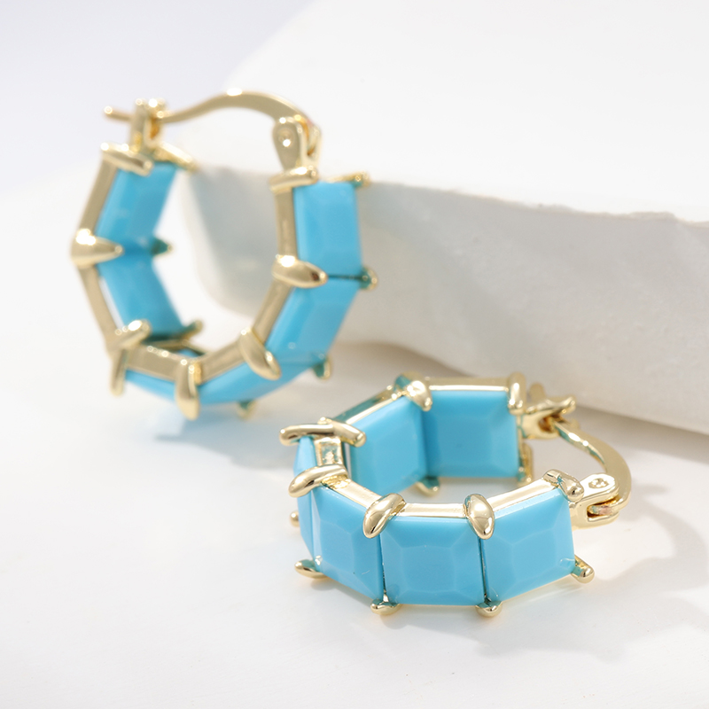 Fashion Classic Turquoise Chec - Turquoise Stone Ring 评论和价格