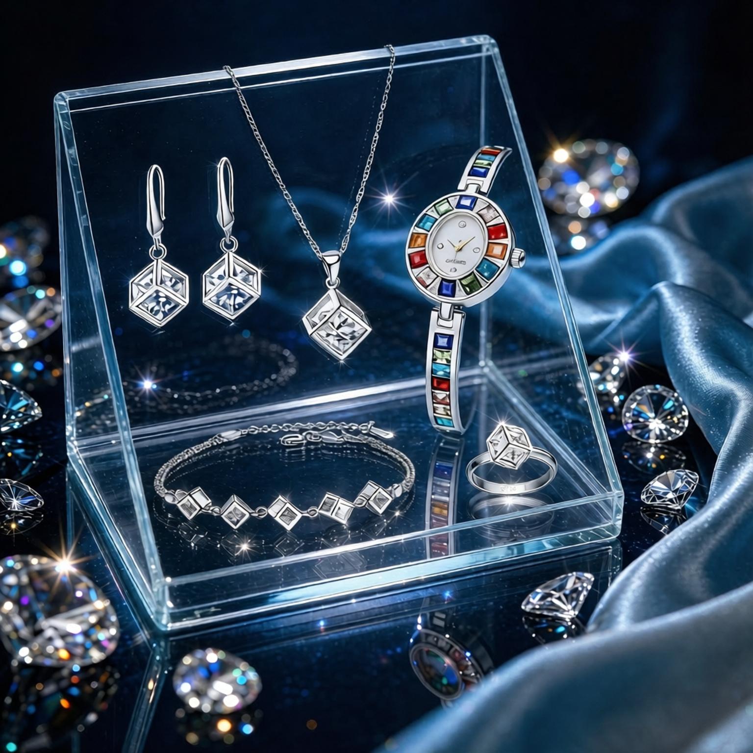 Luxury 925 Sterling Silver Geo - Best Jewelry Watches For Women 评论和价格