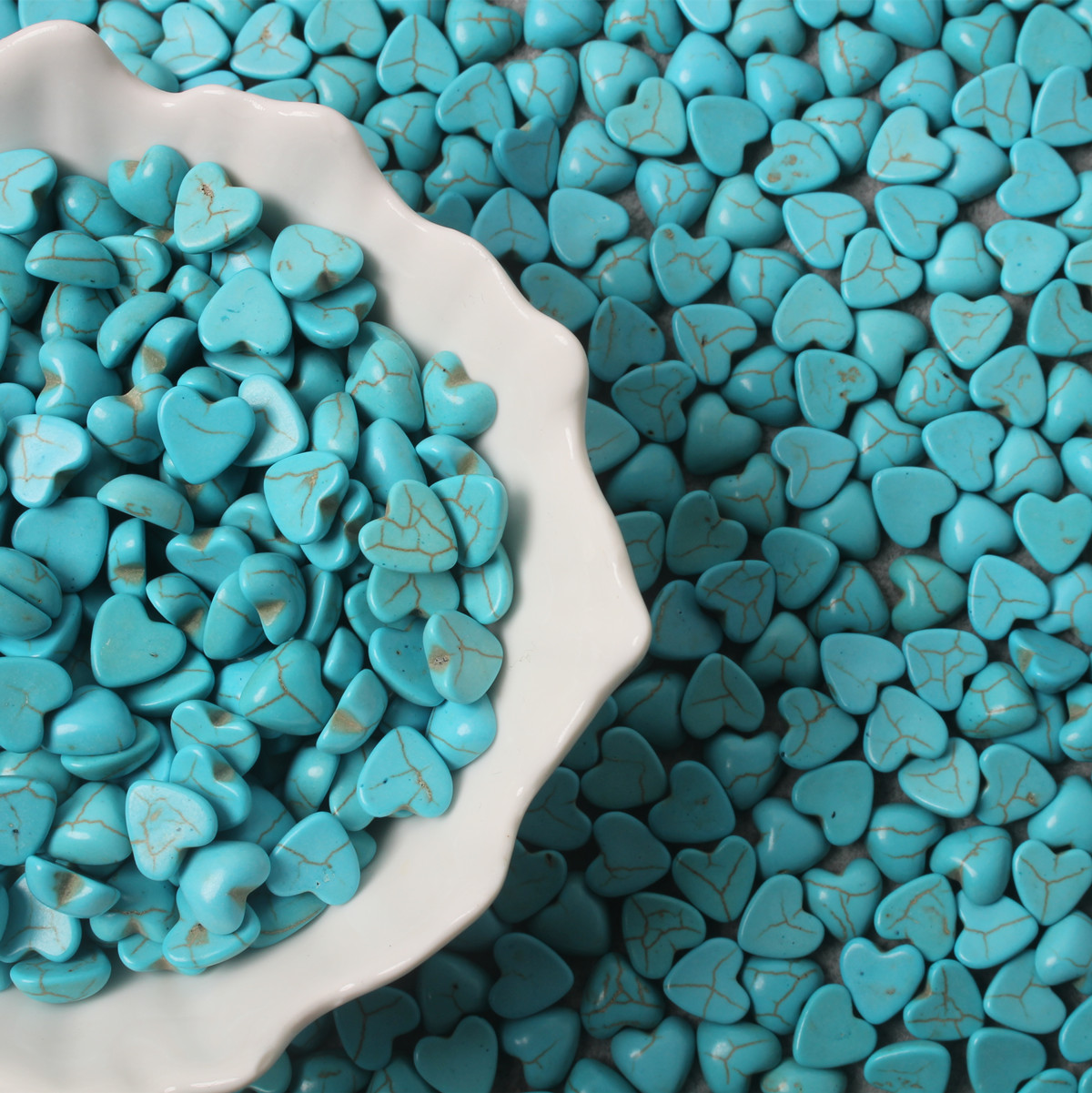 100pcs Plain Blue Turquoise Fl - Turquoise Stone Ring 评论和价格