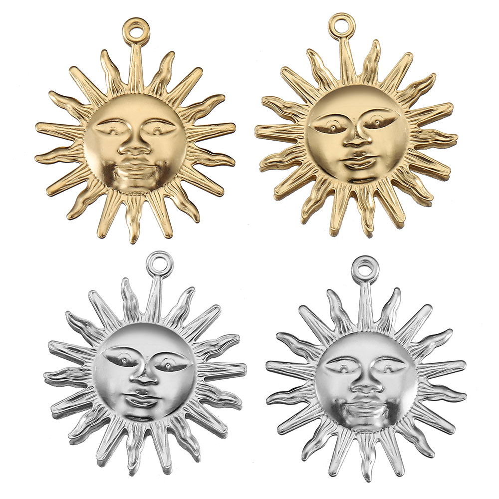 5pcs Stainless Steel Sun Penda - Moon Star Earrings 评论和价格