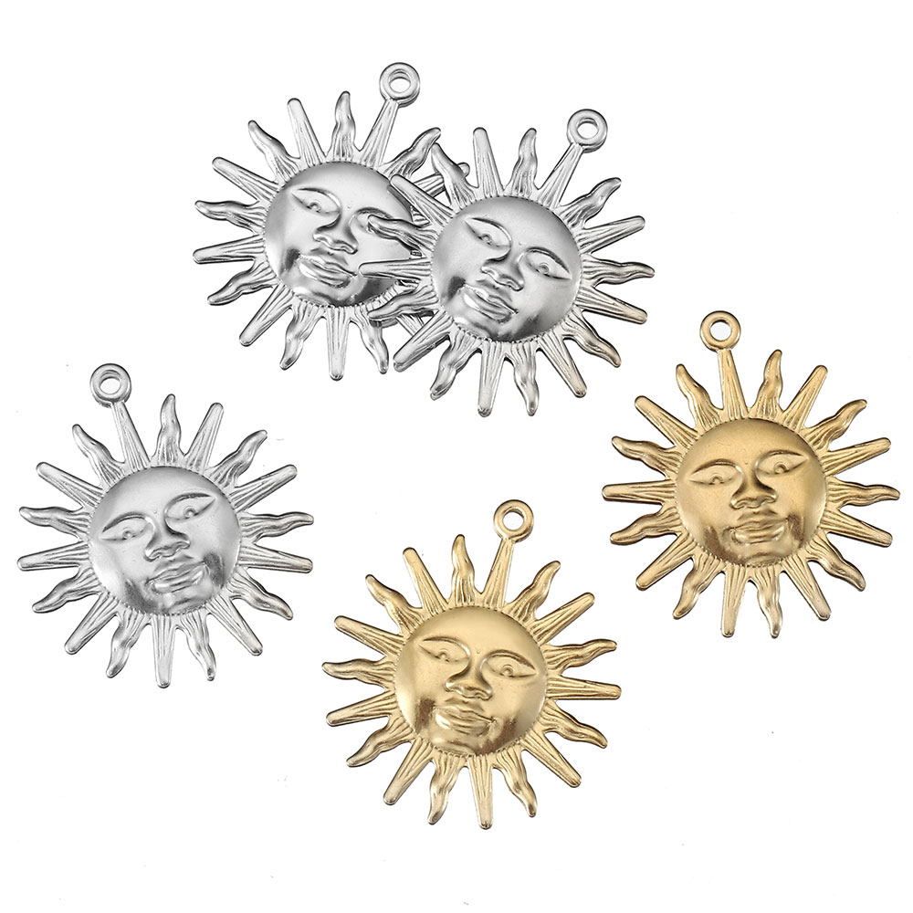 5pcs Stainless Steel Sun Penda - Moon Star Earrings 评论和价格