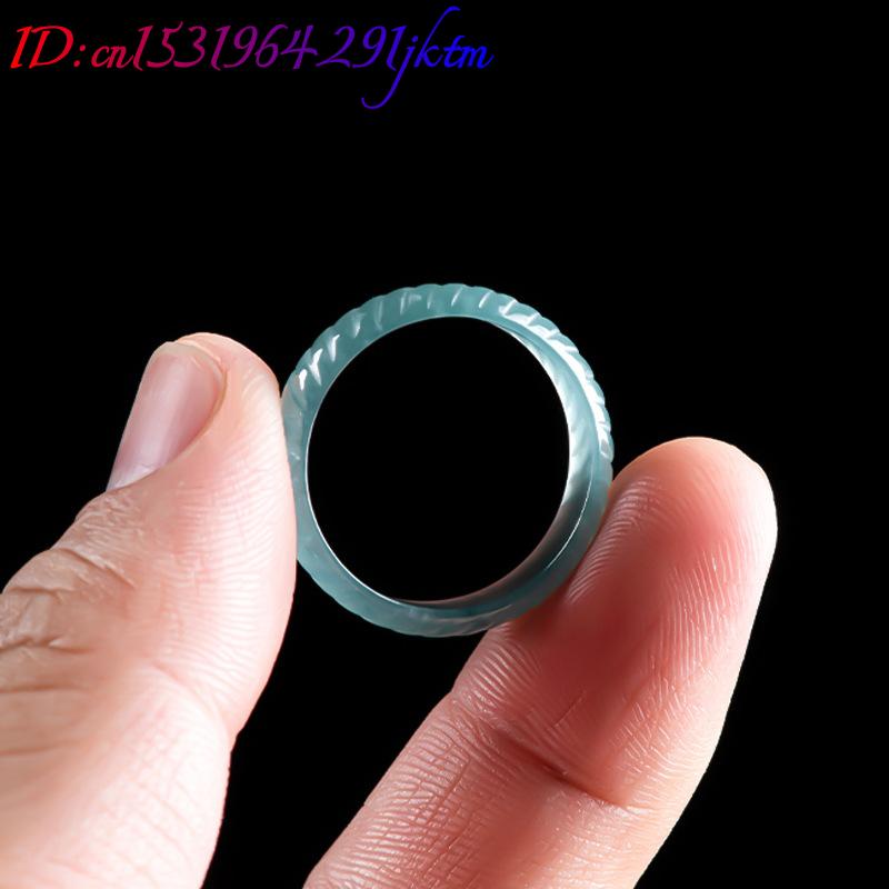 Blue Real Burmese Jadeite Ring - The Jewelry & Watches 评论和价格