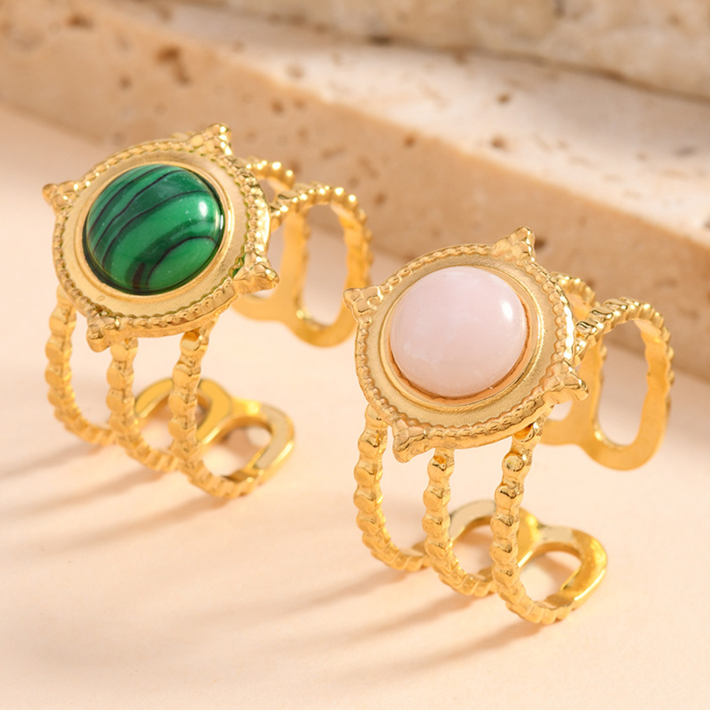 2025 NEW Set Luxury Natural St - Turquoise Stone Ring 评论和价格