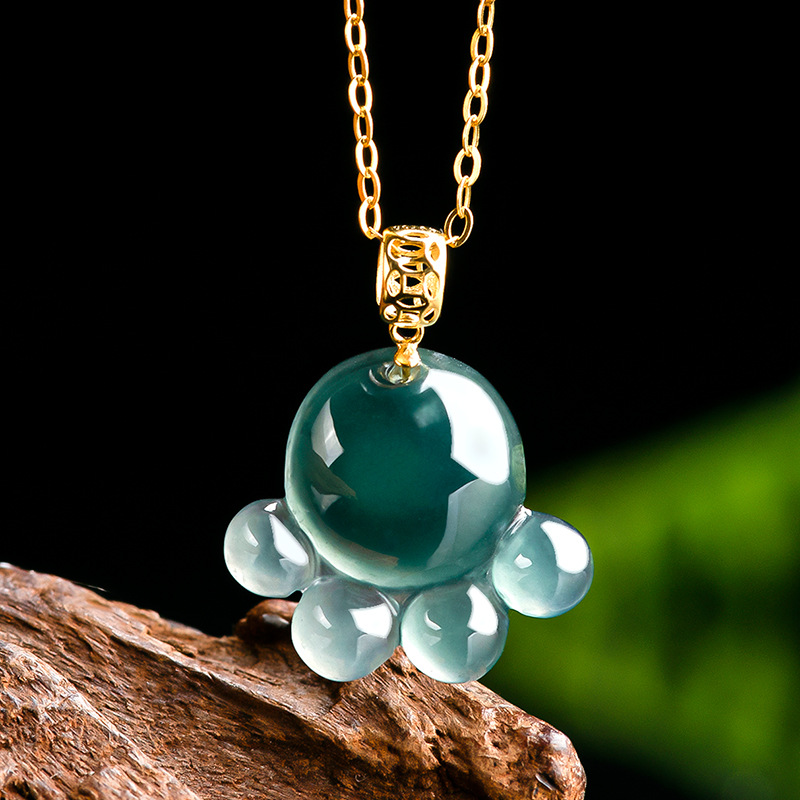 Natural Real Emerald Blue Wate - The Jewelry & Watches 评论和价格
