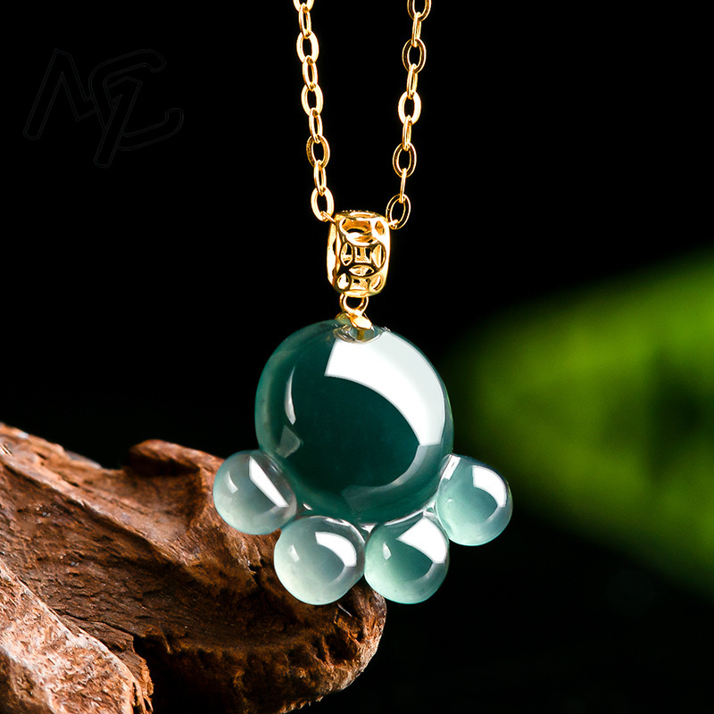 Natural Real Emerald Blue Wate - The Jewelry & Watches 评论和价格