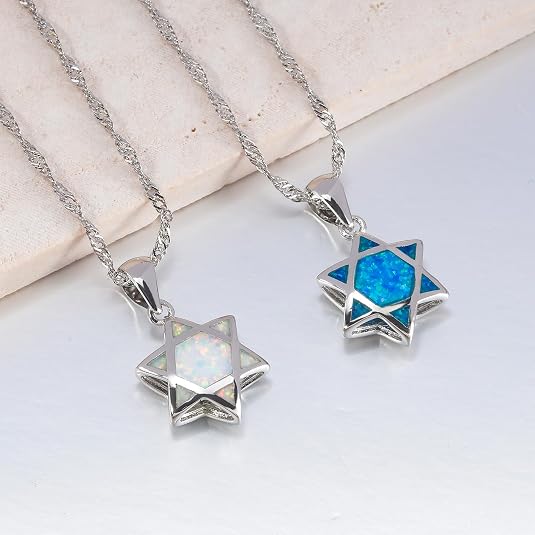 Star of David Opal Pendant Nec - The Jewelry & Watches 评论和价格