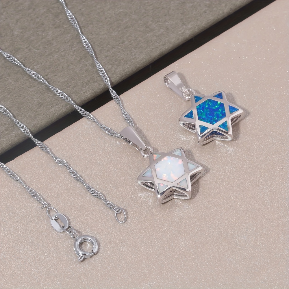 Star of David Opal Pendant Nec - The Jewelry & Watches 评论和价格