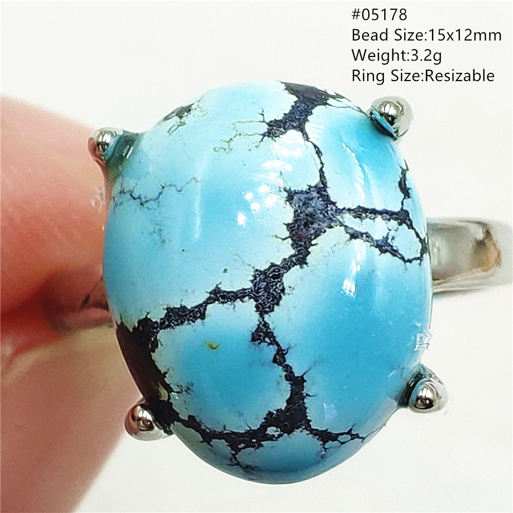 Natural Green Turquoise Adjust - Turquoise Stone Ring 评论和价格