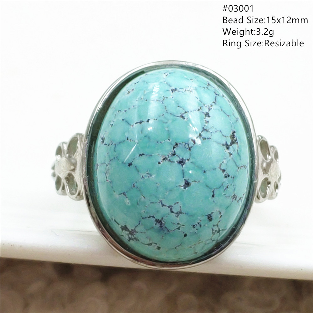 Natural Green Turquoise Adjust - Turquoise Stone Ring 评论和价格