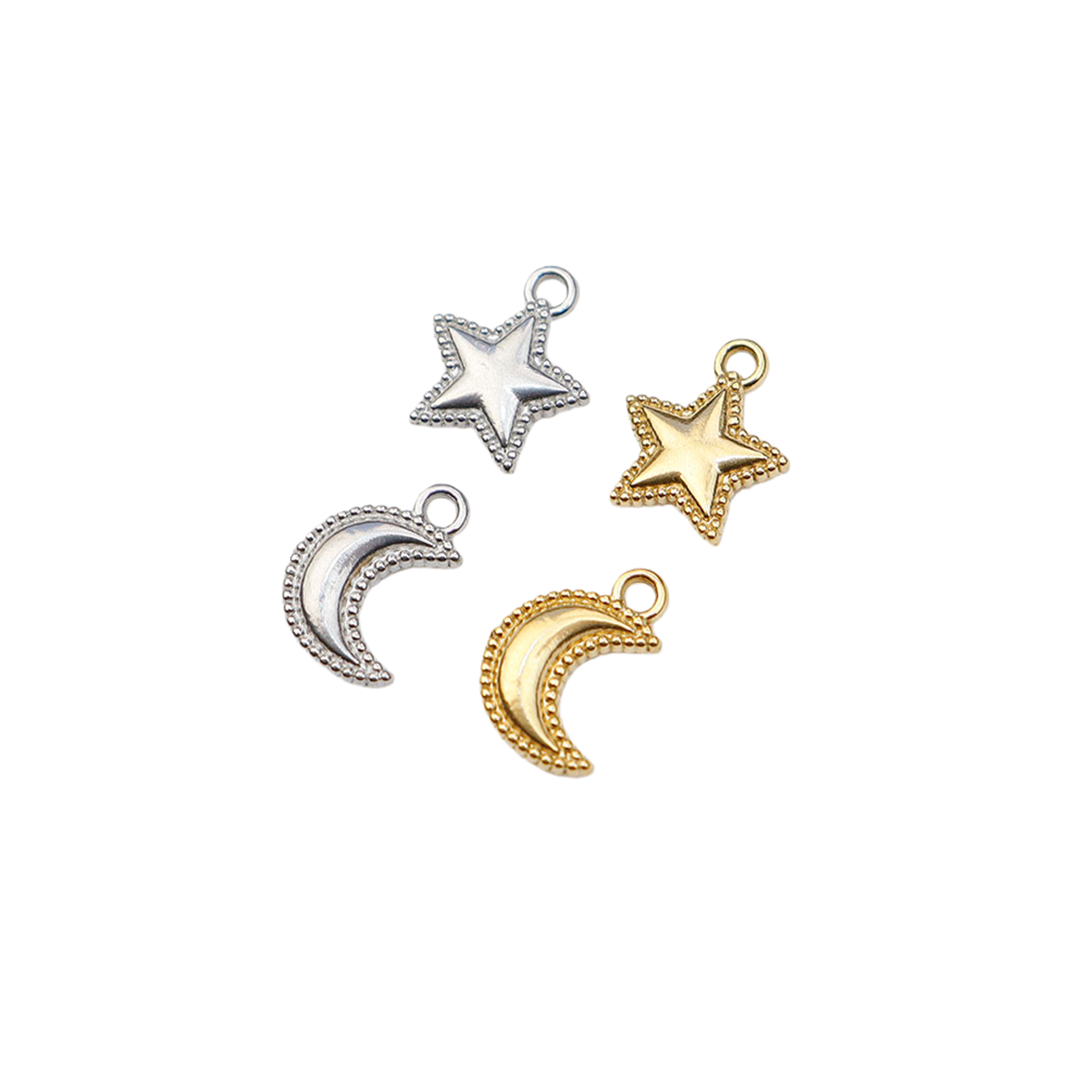 5pcs Casting Stainless Steel S - Moon Star Earrings 评论和价格