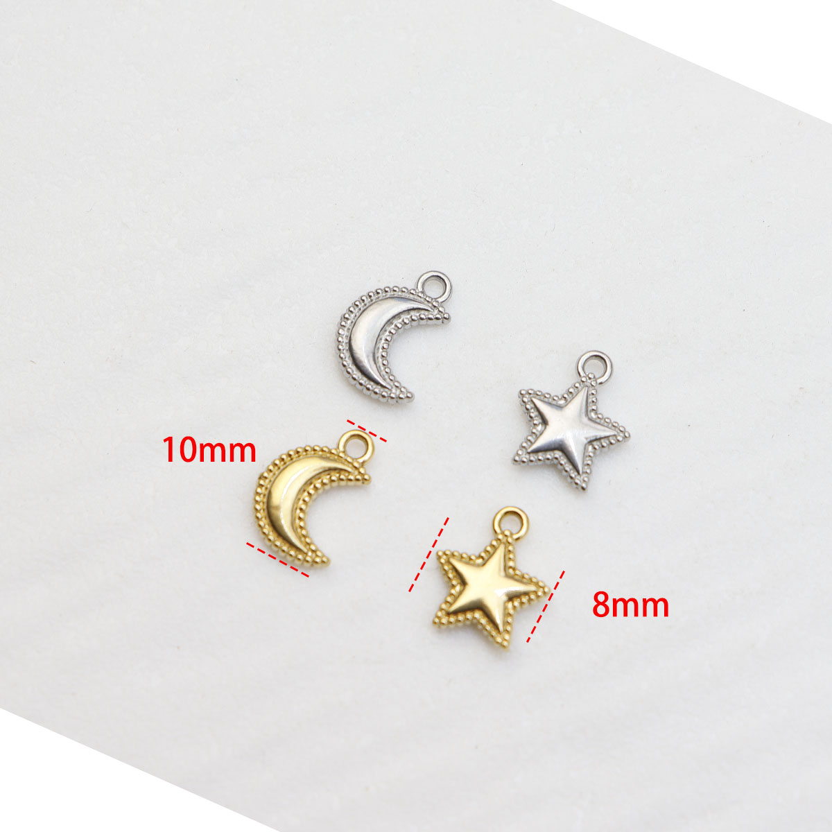 5pcs Casting Stainless Steel S - Moon Star Earrings 评论和价格